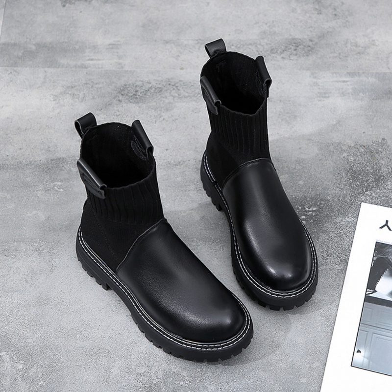 Retro Casual Leather Håndlagde Martin Boots | Gave Sko