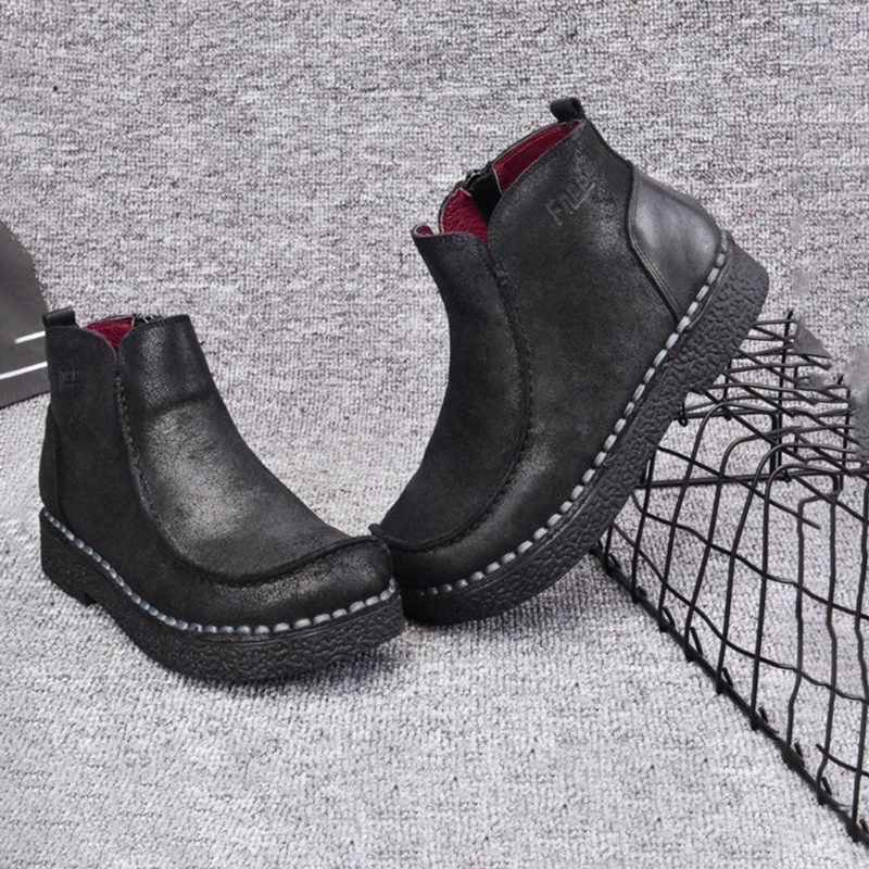 Dame Skinn Håndlagde Retro Boots 35-42 | Gave Sko