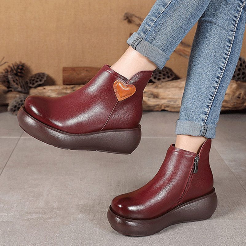 Dame Vanntett Platform Retro Boots 34-44 | Gave Sko