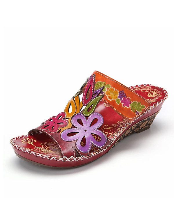 Flip Flops Retro Ethnic Håndlagde Tøfler 36-42