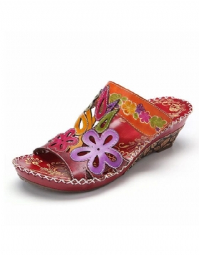 Flip Flops Retro Ethnic Håndlagde Tøfler 36-42