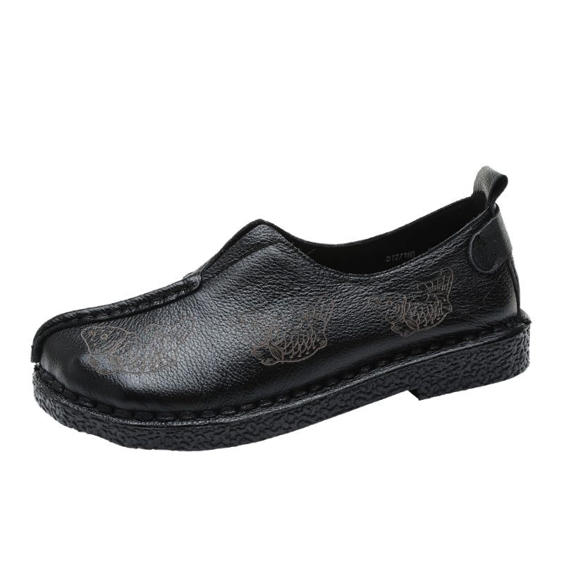 Kusene Håndlagde Retro Leather Flat Sko 35-43