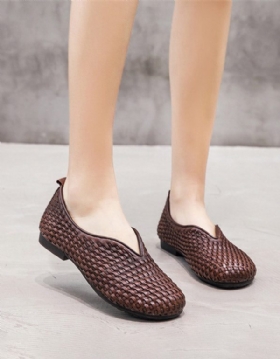 Retro Woven Komfortable Big Size Sko 35-41