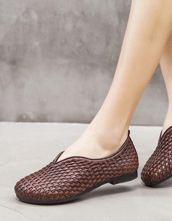 Retro Woven Komfortable Big Size Sko 35-41