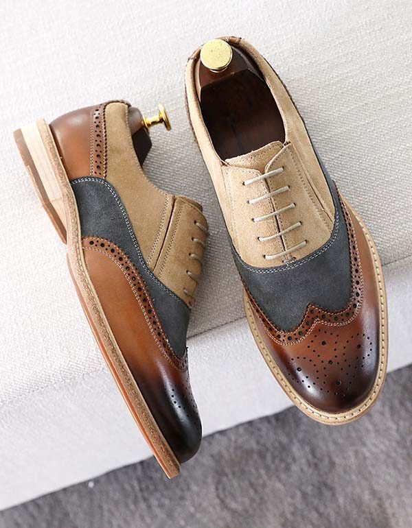 Håndlaget British Bullock Semsket Oxfords For Menn