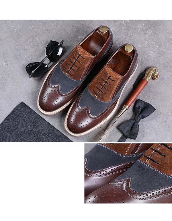 Håndlaget British Bullock Semsket Oxfords For Menn