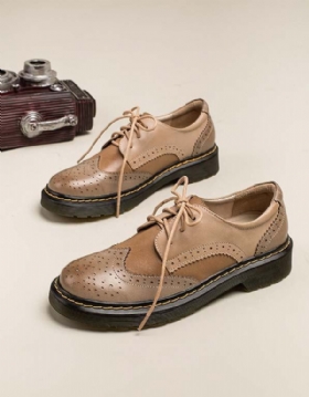 Vintage Oxford-sko I Ekte Skinn For Kvinner 2022