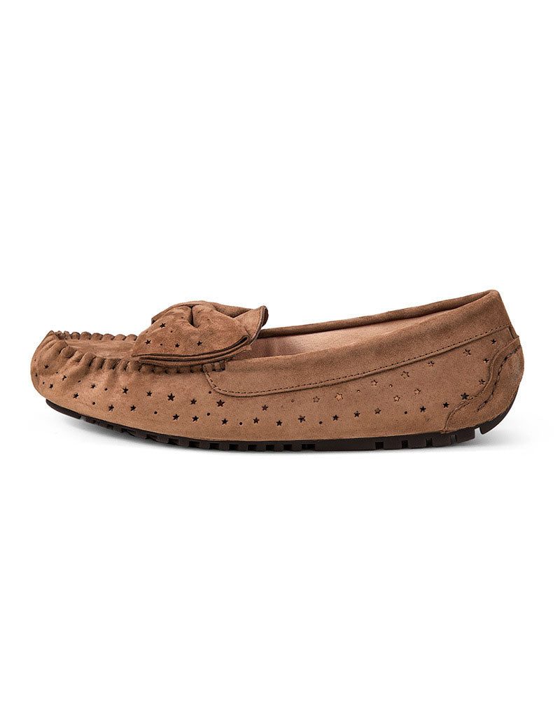 Håndlagde Retro Suede Hollow Loafers For Kvinner