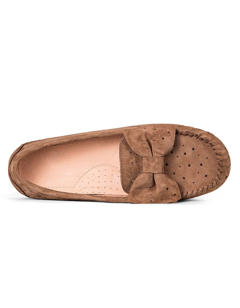 Håndlagde Retro Suede Hollow Loafers For Kvinner