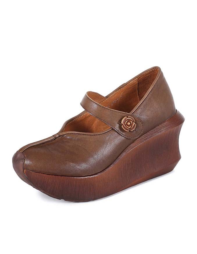 Håndlagde Summer Elegant Retro Wedge Sandaler