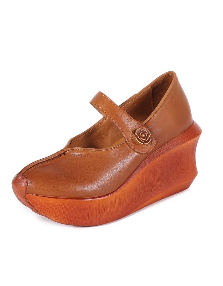 Håndlagde Summer Elegant Retro Wedge Sandaler