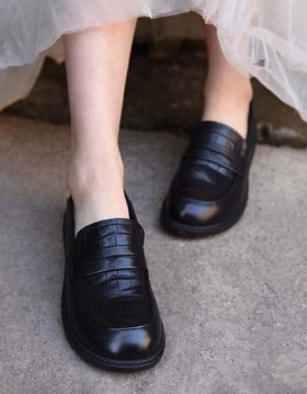 Håndlagde Vintage Komfortable Slip-on Loafers