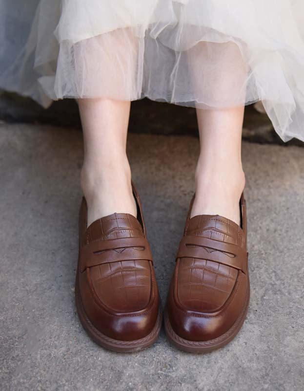 Håndlagde Vintage Komfortable Slip-on Loafers