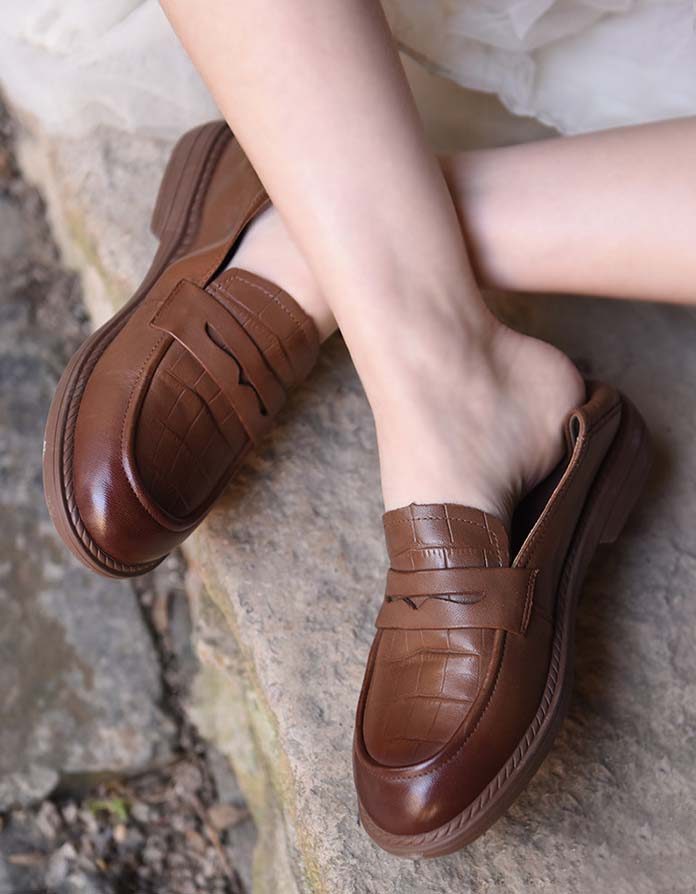 Håndlagde Vintage Komfortable Slip-on Loafers