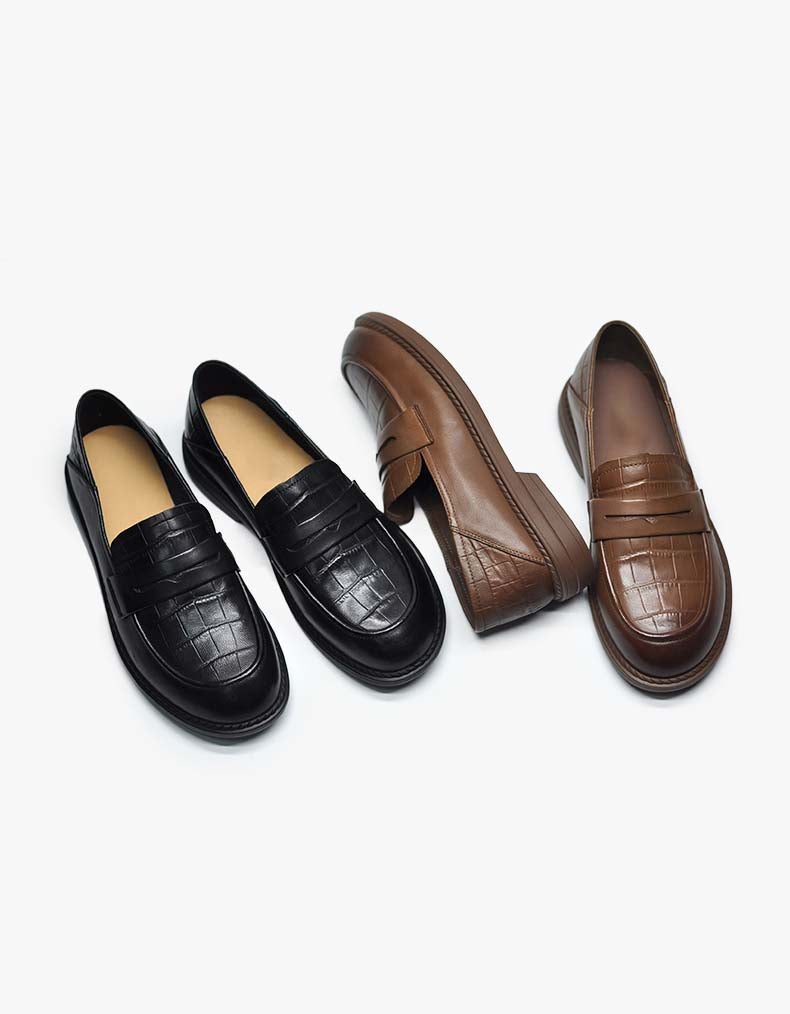 Håndlagde Vintage Komfortable Slip-on Loafers