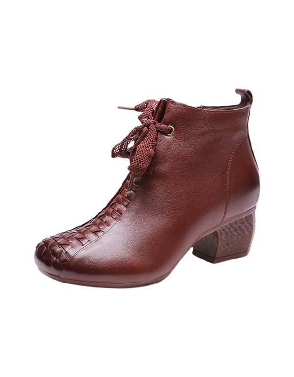 Høst Vinter Elegante Chunky Heels Retro Boots