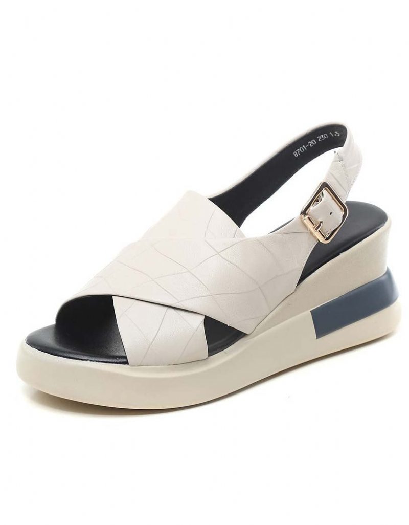 Summer Front Cross Strap Wedge Sandaler Slingback