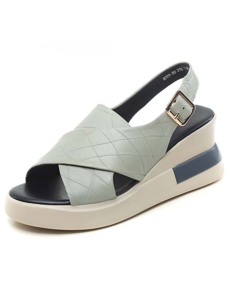 Summer Front Cross Strap Wedge Sandaler Slingback