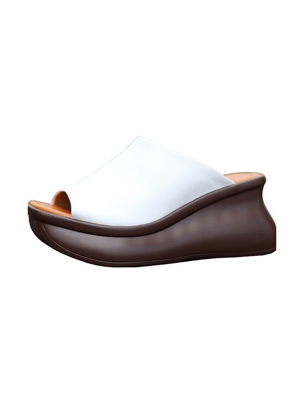 Summer Fish-toe Retro Wedge Slides For Kvinner