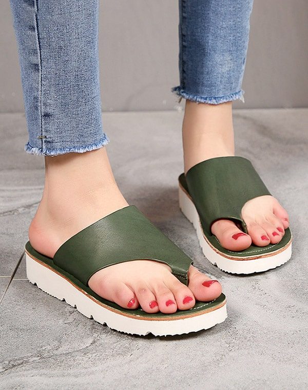 Summer Leather Fashion Flip Flops