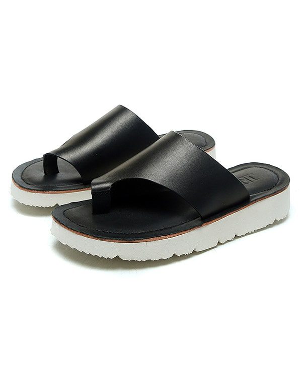 Summer Leather Fashion Flip Flops