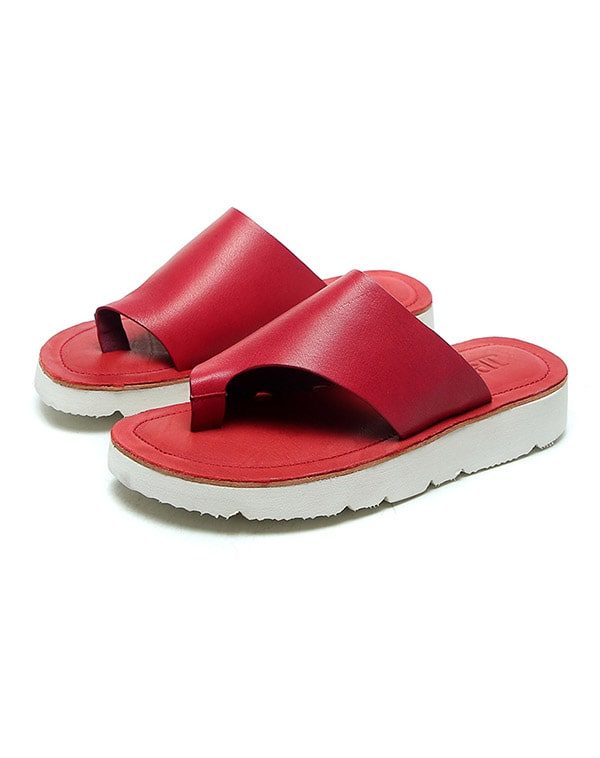 Summer Leather Fashion Flip Flops