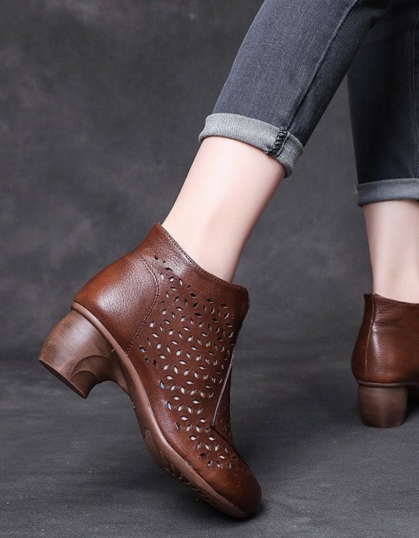 Dame Sommer Hule Retro Chunky Boots