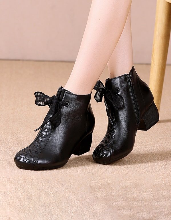 Høst Vinter Elegante Chunky Heels Retro Boots