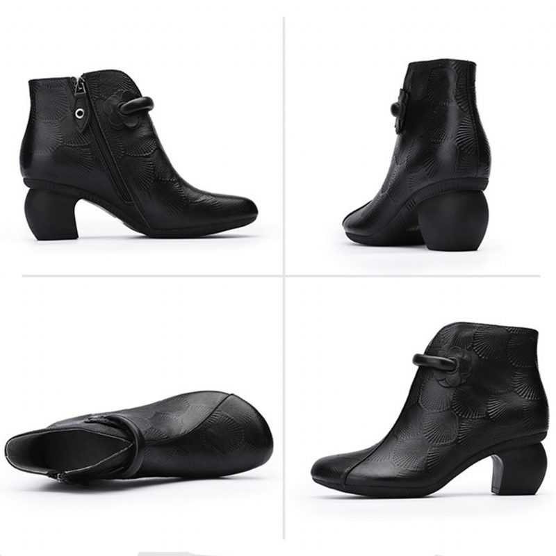 Høst Vinter Skinn Komfortable Chunky Boots