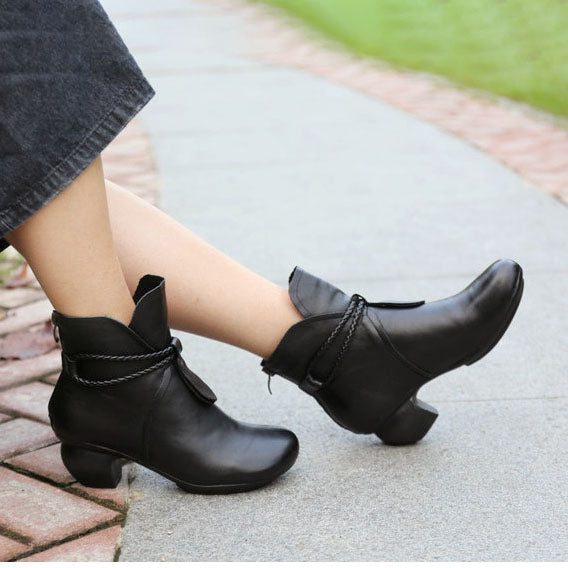 Retro Chunky Short Boots I Skinn | Gave Sko