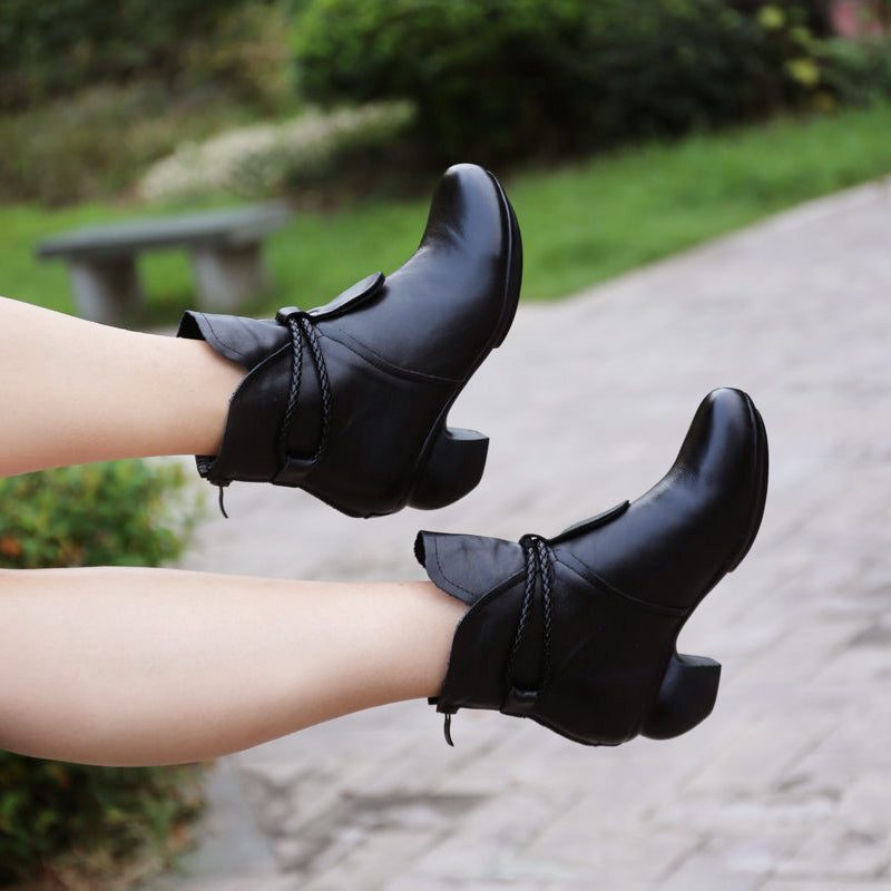 Retro Chunky Short Boots I Skinn | Gave Sko