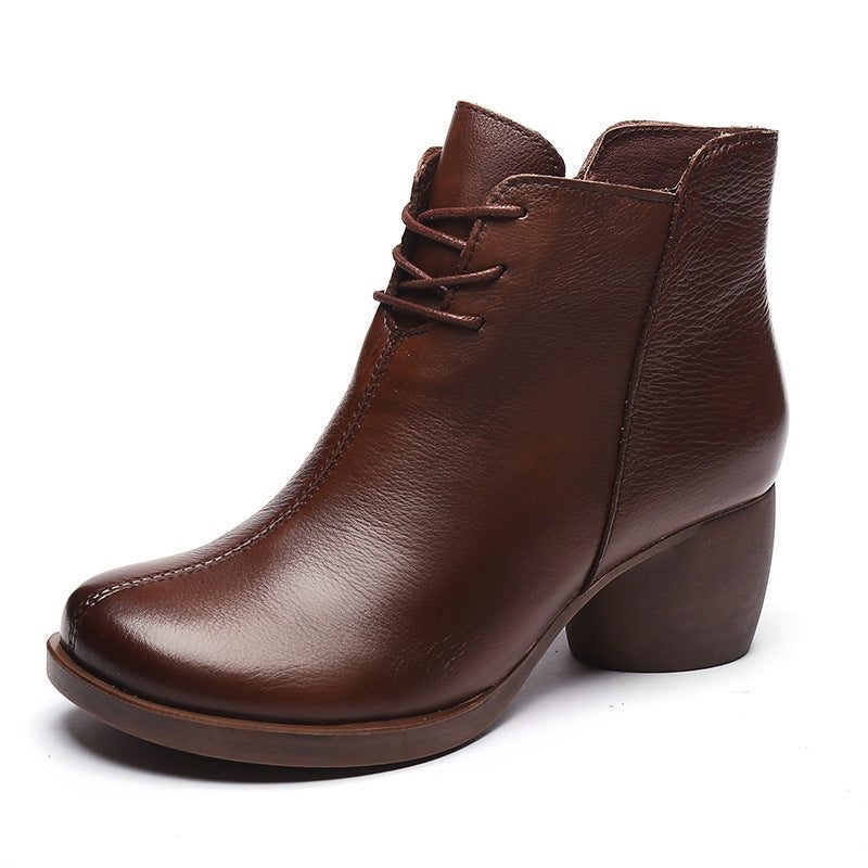 Retro Elegant Komfortable Chunky Boots | Gave Sko