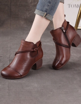 Sklisikker Komfortabel Retro Chunky Bootie