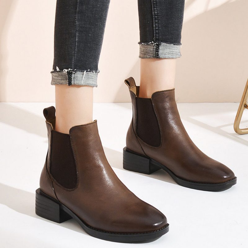 Autumn Winter Leather Retro Chelsea Boots | Gave Sko