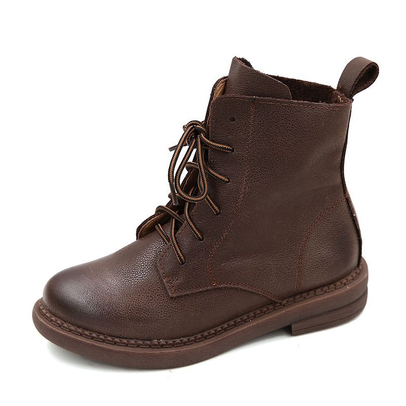 British Retro Leather Short Ankel Boots| Gave Sko