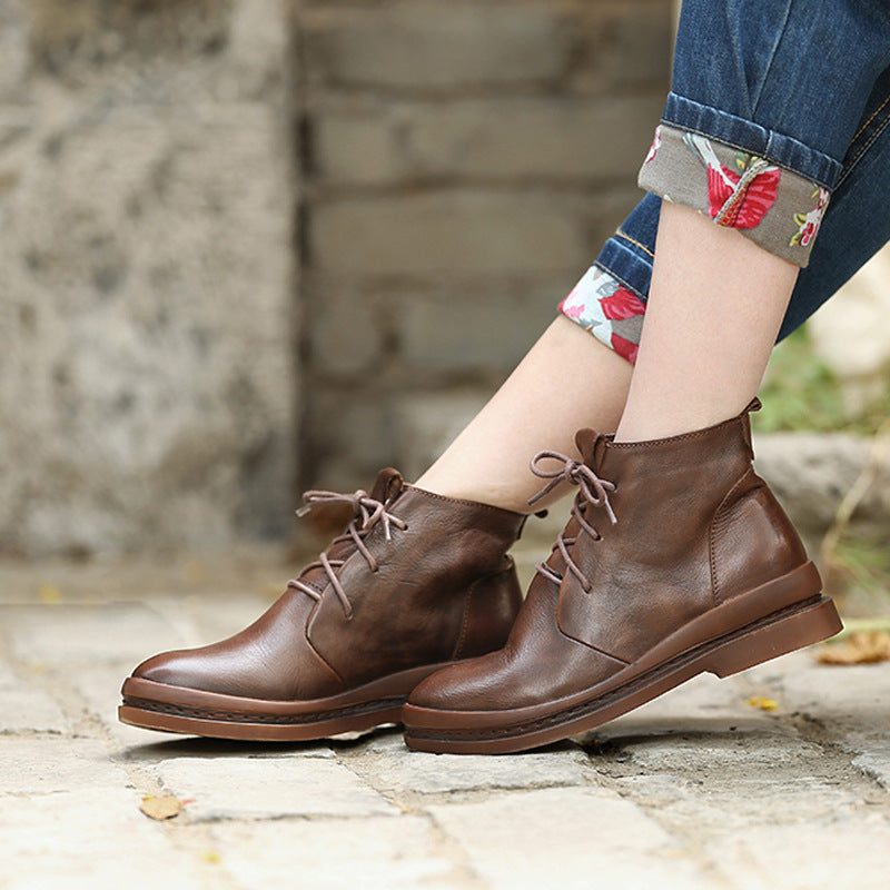 Casual Leather Martin Boots |gavesko