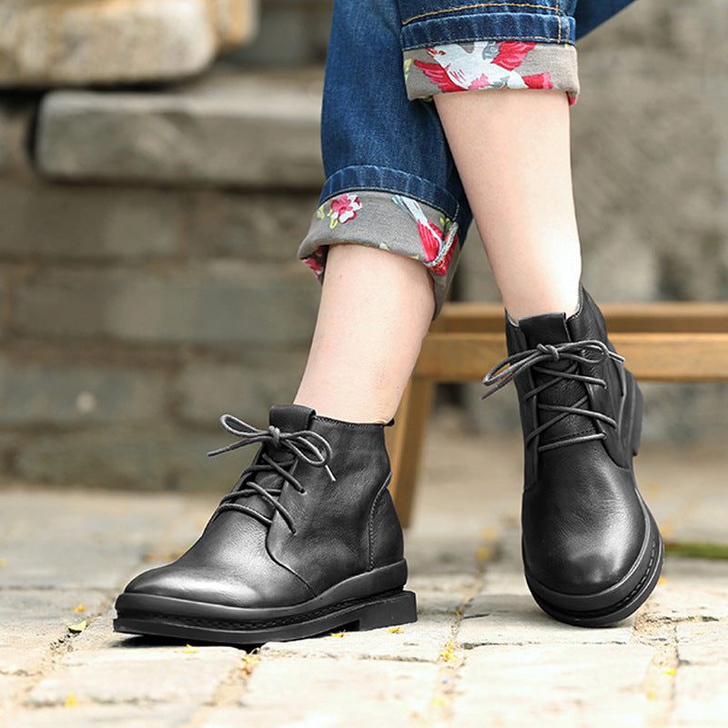 Casual Leather Martin Boots |gavesko