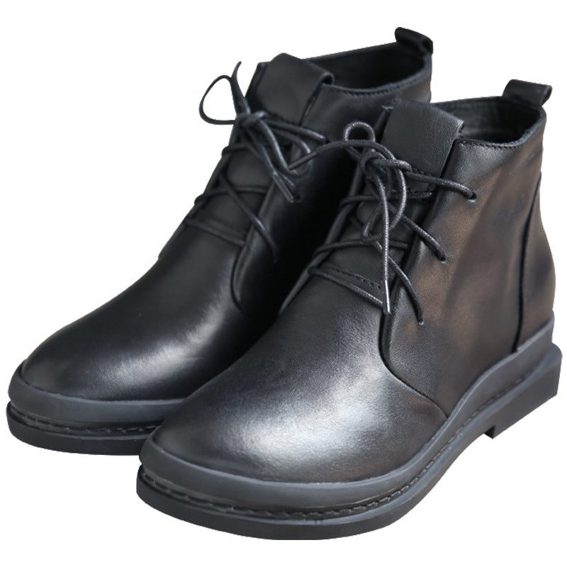 Casual Leather Martin Boots |gavesko