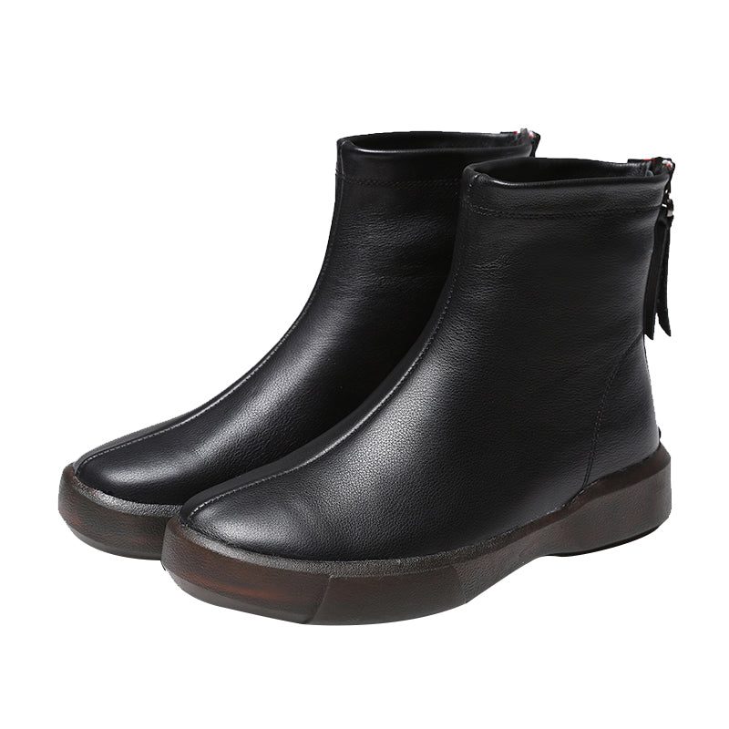 Chelsea Velvet Short Boots I Ekte Skinn 34-43