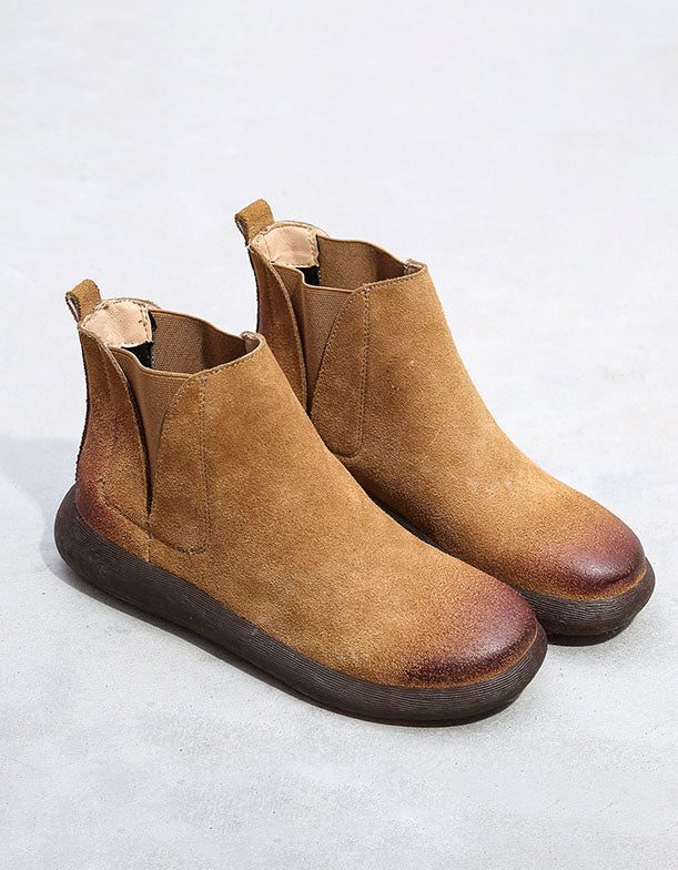 Damet Semsket Casual Boots I Stor Størrelse 35-43