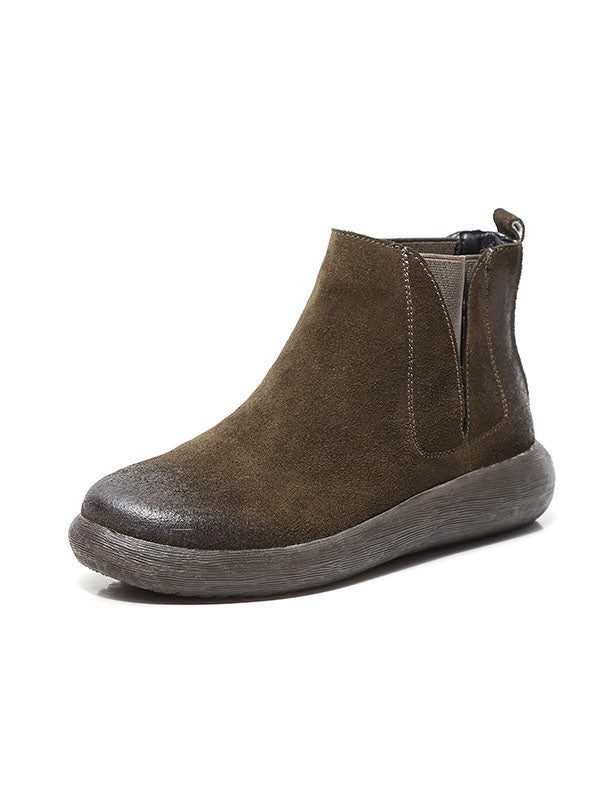 Damet Semsket Casual Boots I Stor Størrelse 35-43