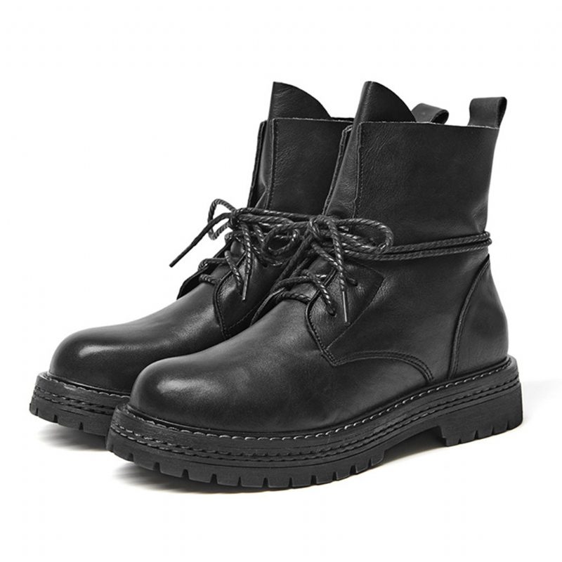 Høst Casual Leather Håndlagde Martin Boots | Gave Sko