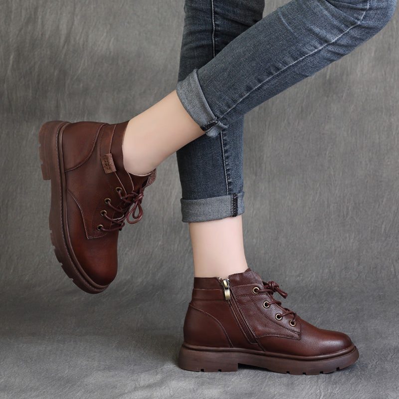 Retro Casual Komfortable Short Boots | Gave Sko