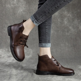 Retro Casual Leather Short Boots | Gave Sko