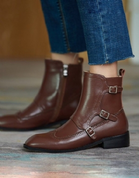 Square Toe Brock Oxford-støvler I Britisk Stil For Kvinner