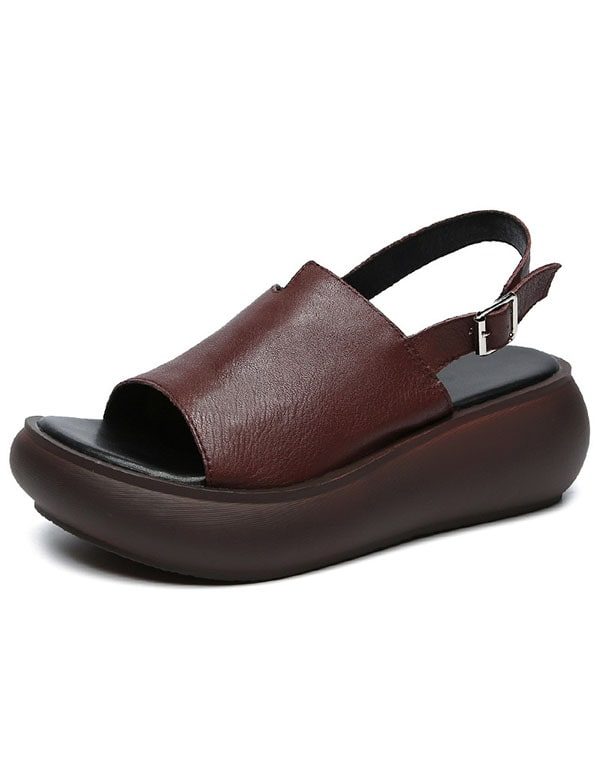 Slingback Wedge Sandaler For Kvinner Med Åpen Tå