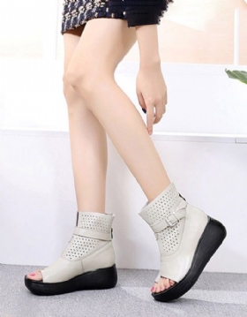 Slip Toe Platform Summer Boots Sandaler