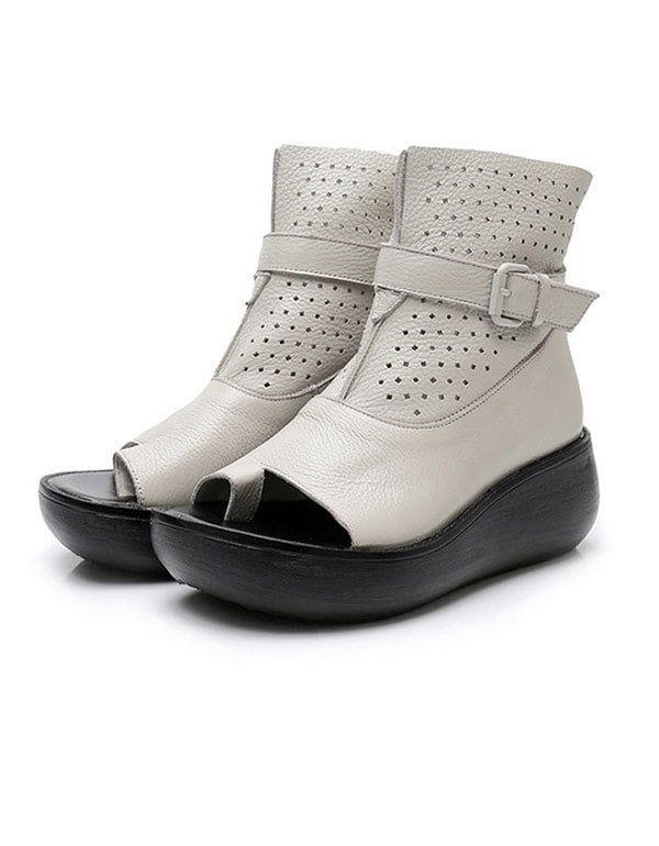 Slip Toe Platform Summer Boots Sandaler