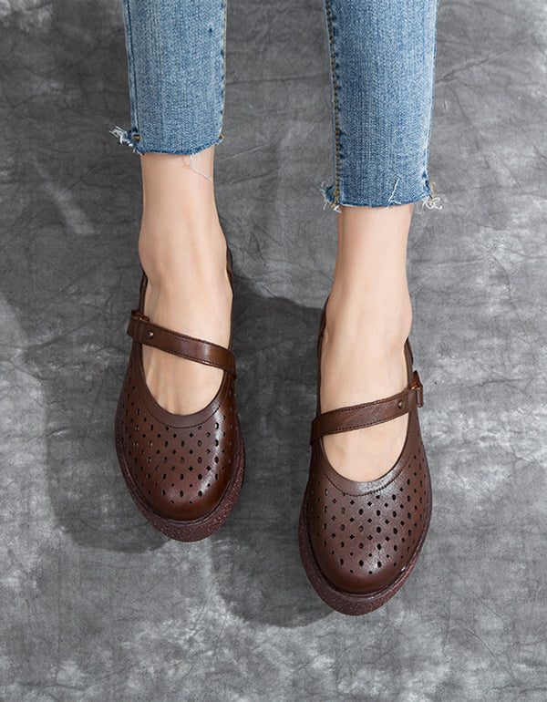 Sommer Leather Platform Søte Sandaler