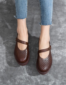 Sommer Leather Platform Søte Sandaler